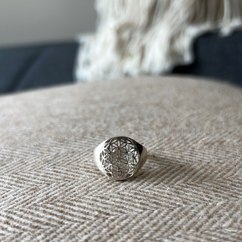 Sterling silver ring.